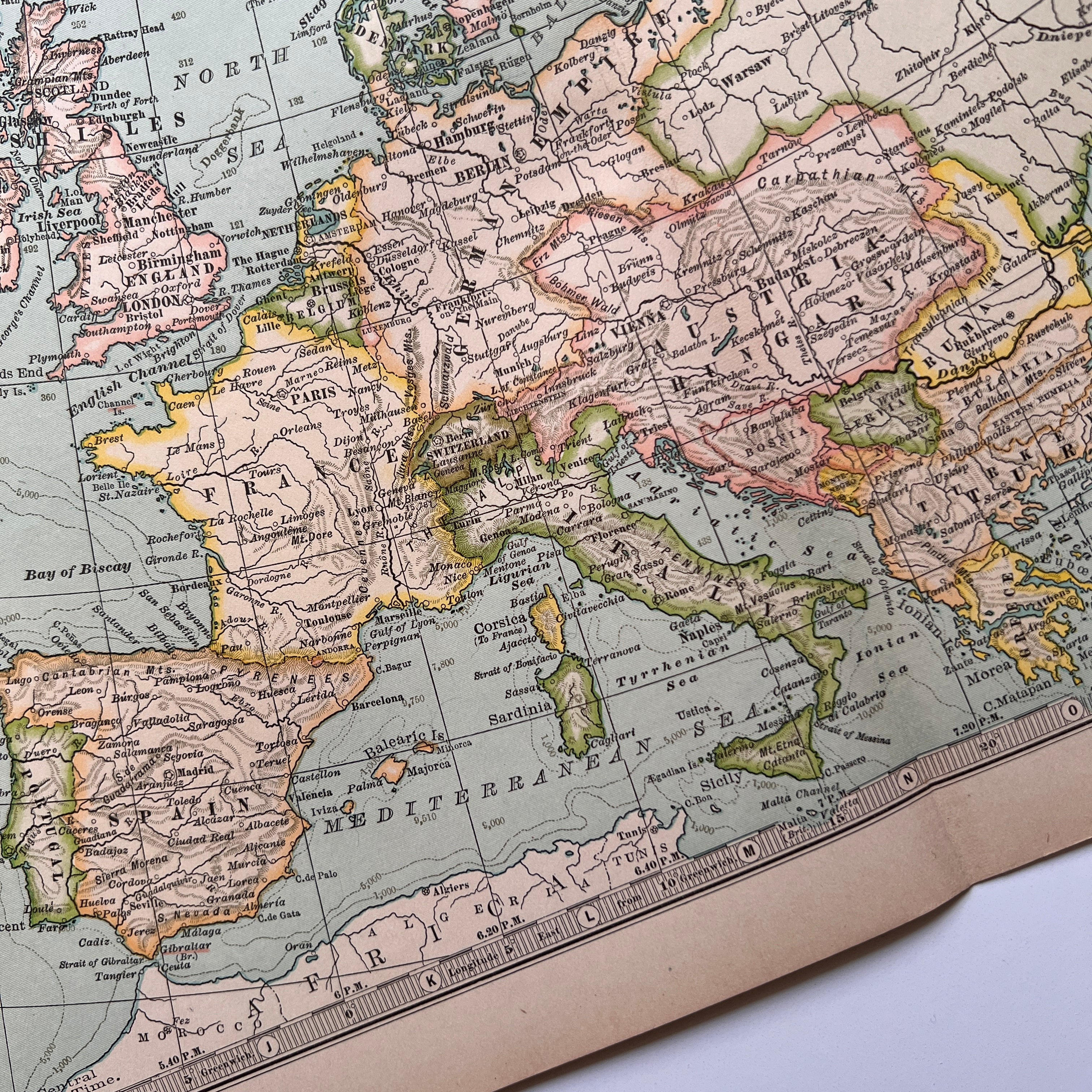 1897 - Map of Europe – Honey Bee Mill