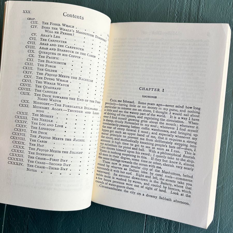 1961 Moby Dick by Herman Melville - Everyman’s Library Paperback - J.M. Dent & Sons/ E. P. Dutton