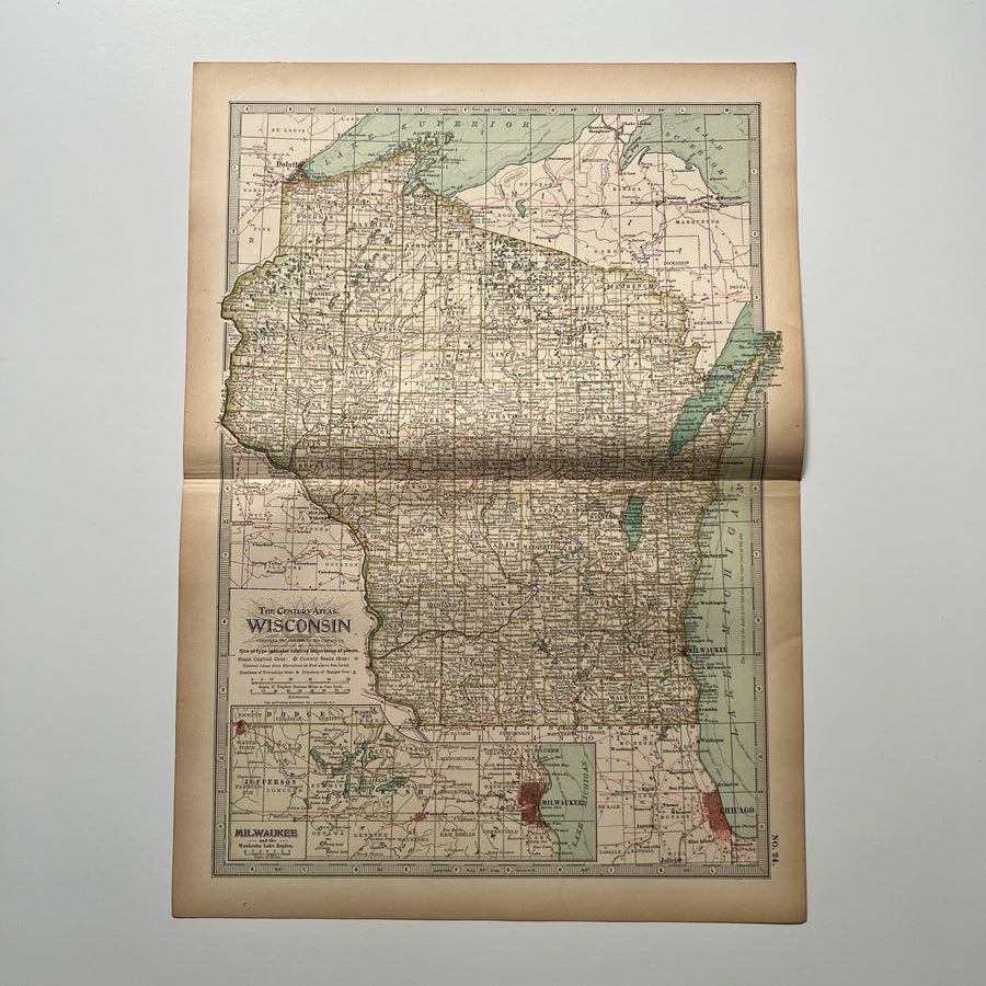 1902 - Map of Wisconsin
