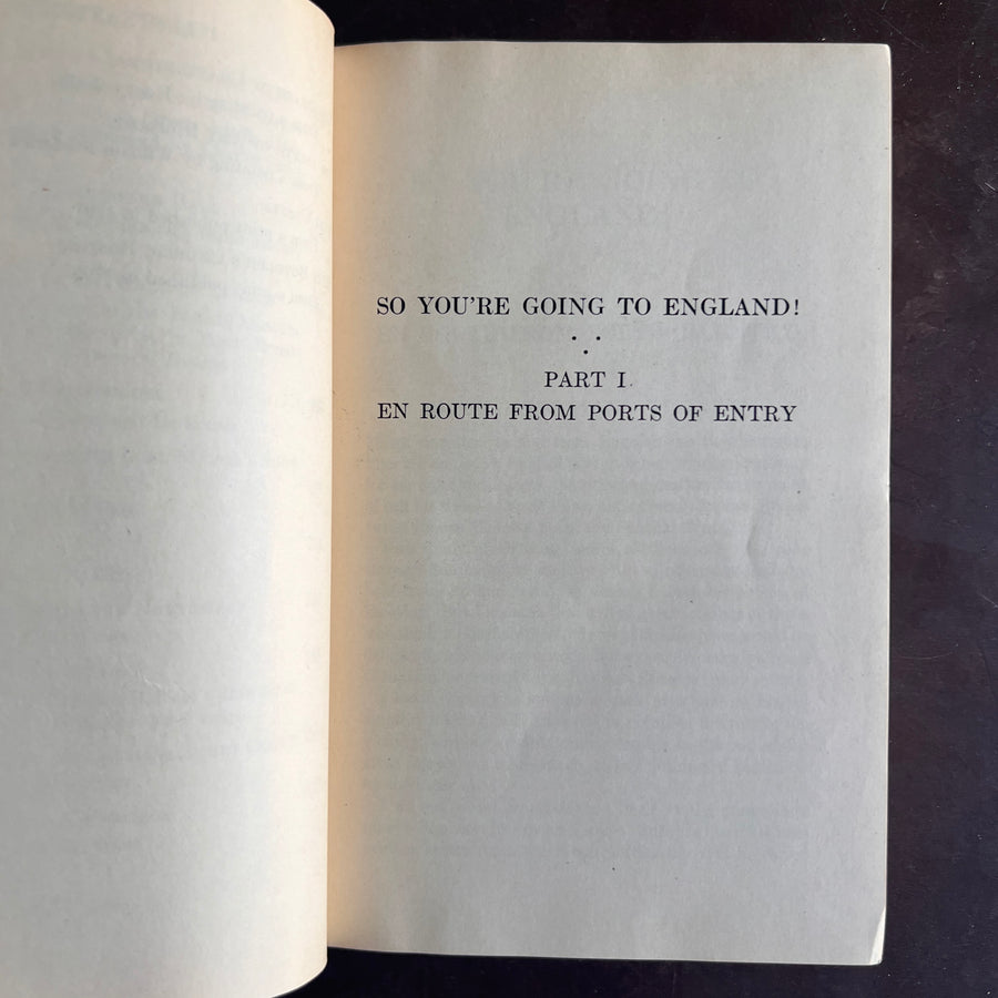 1926 - So You’re Going To England!