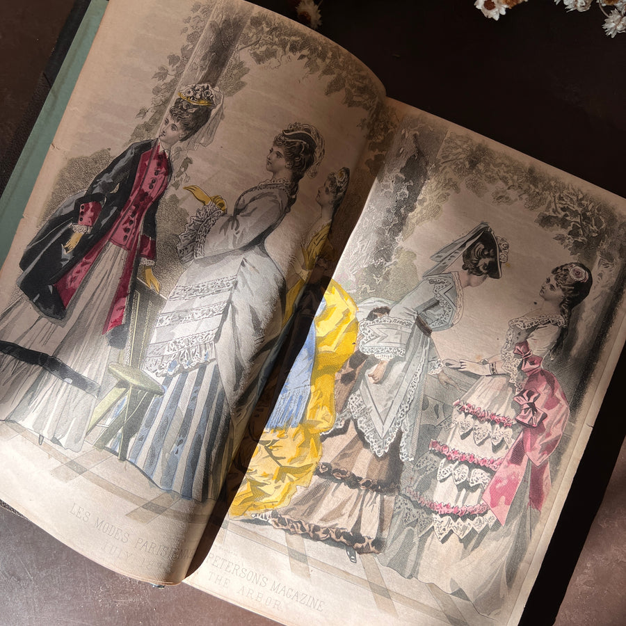 Peterson’s Magazine July–December 1874 | Victorian Women’s Fashion, Needlework & Music | Bound Volume