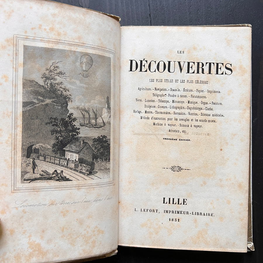 1851 - Les Decouvertes Les Plus Utiles Et Les Plus Celebres: Agriculture, Navigation, Boussele, Ecriture, Papier, Imrimerie, Telegraphe etc.