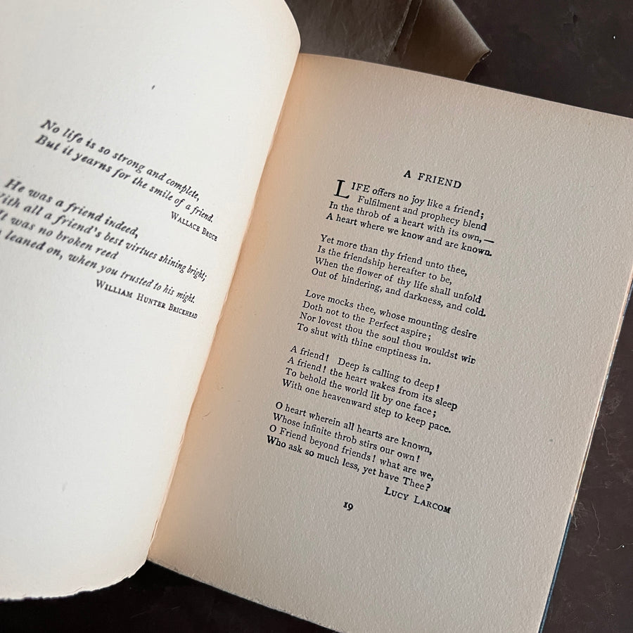 Because I Love You: Poems of Love (First Edition, 1894), Art Nouveau Half-Leather Binding with Verses by Celebrated Poets of Earlier Eras)
