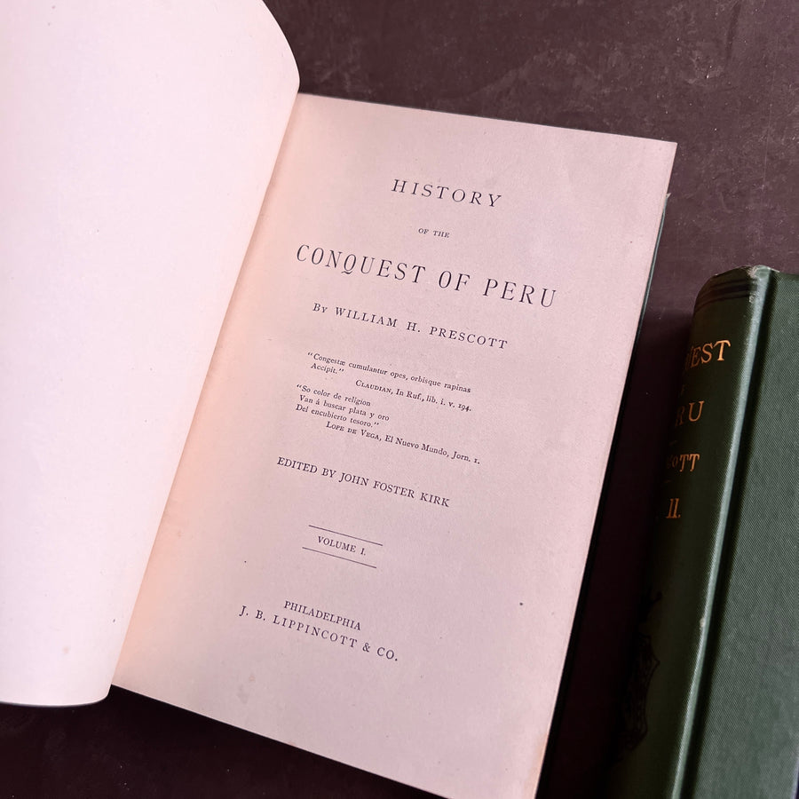 History of the Conquest of Peru — 2 Volume Set (1883)