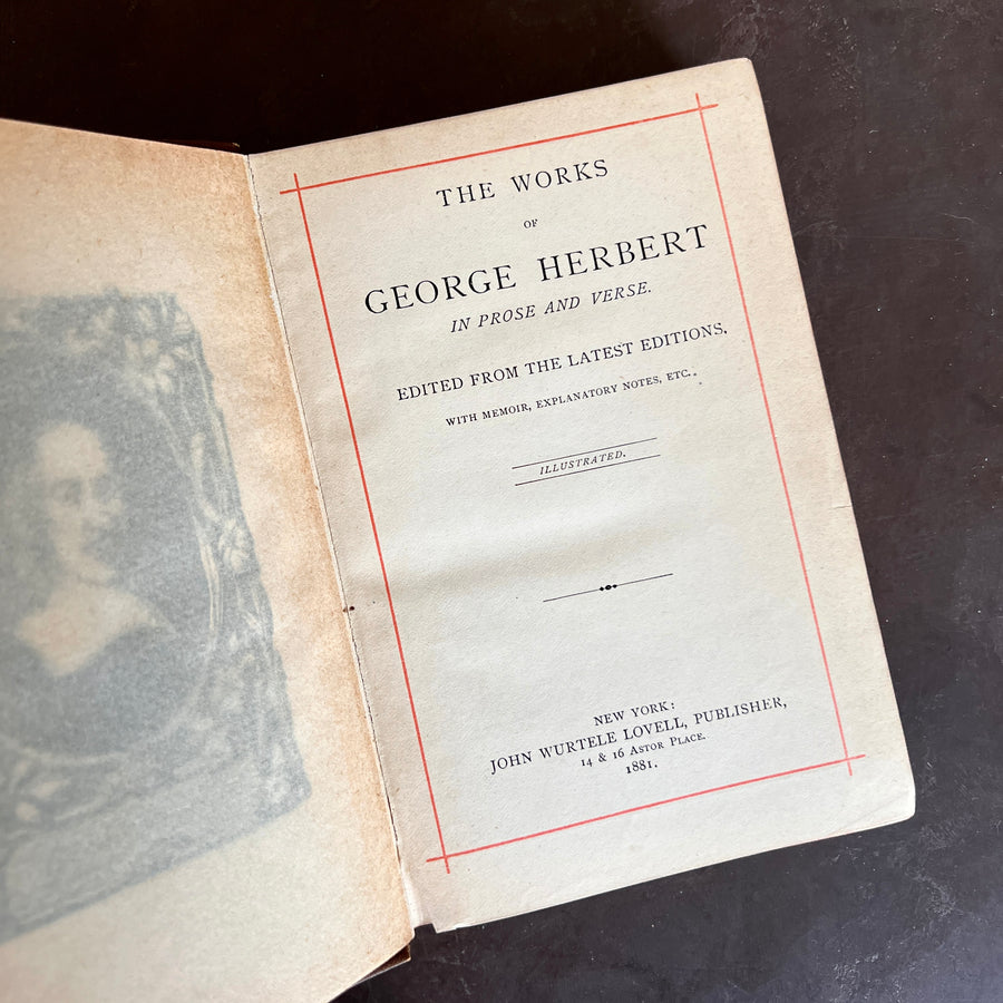 1881 - The Works of George Herbert in Prose and Verse