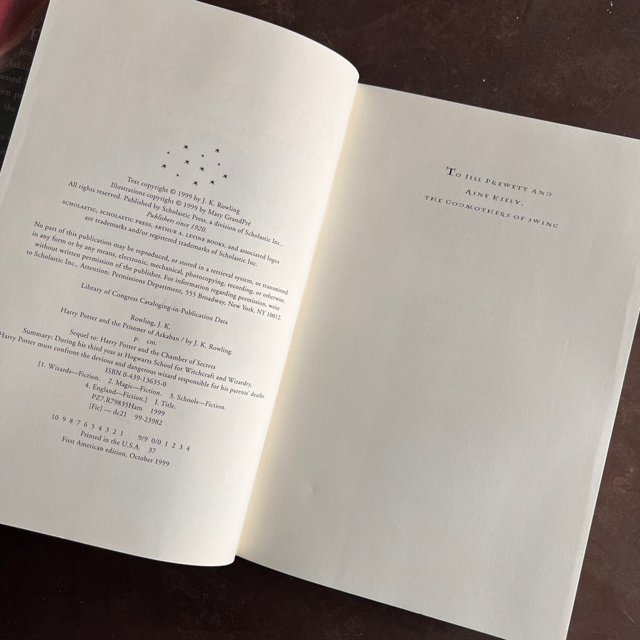 Harry Potter and the Prisoner of Azkaban — First American Edition (1999), J.K. Rowling — Fine Hardcover in Mylar