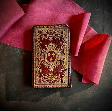 1789 French Royal Almanac – La Marchande d’Étoffes de Soie – Red Moroccan Leather with Gilt Royal Arms of Louis XVI – Pre-French Revolut