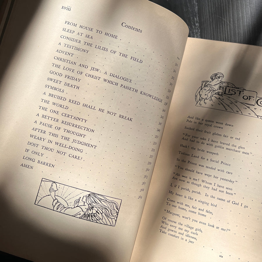 Poems by Christina Rossetti — Illustrated by Florence Harrison (1910), First American Edition)