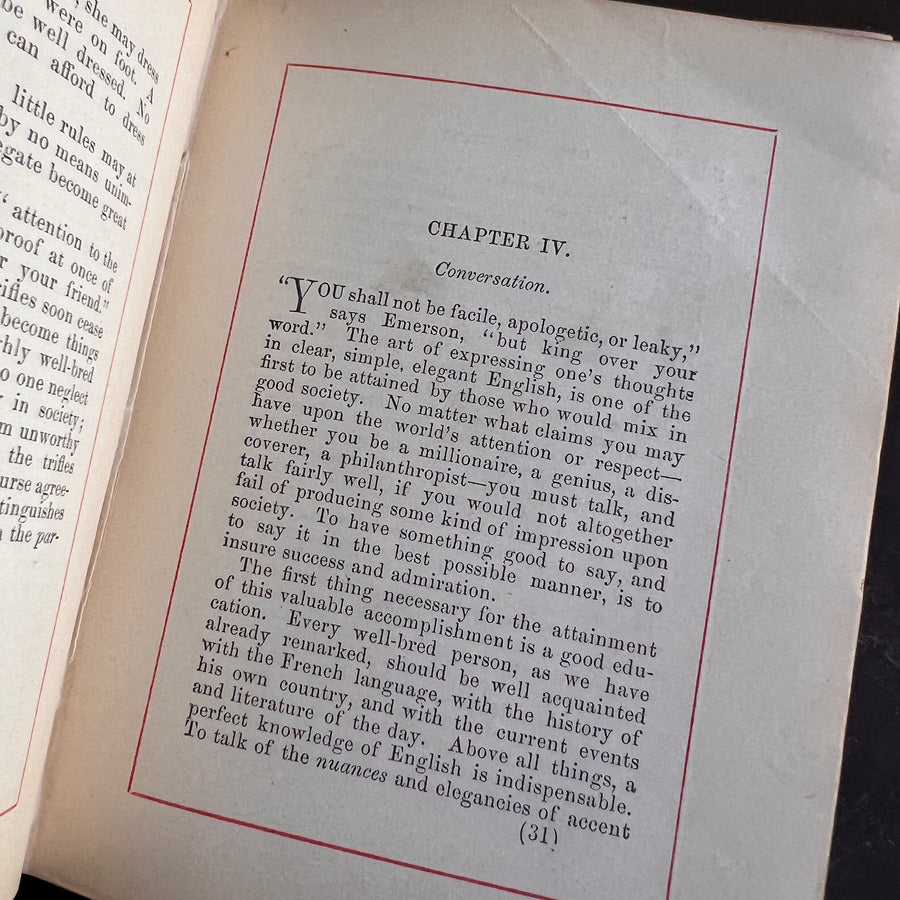 Good Manners Book: A Manual of Etiquette in Good Society (c.1870s)