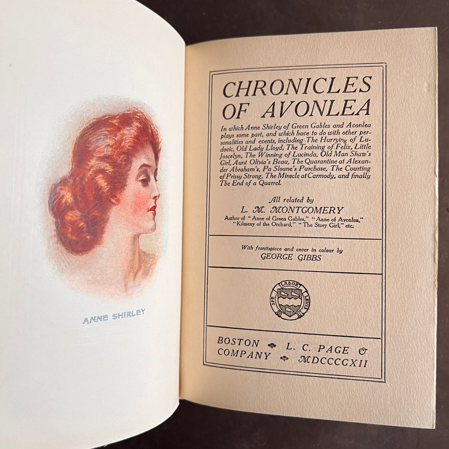 1912 - L. M. Montgomery’s - The Chronicles of Avonlea, First Edition