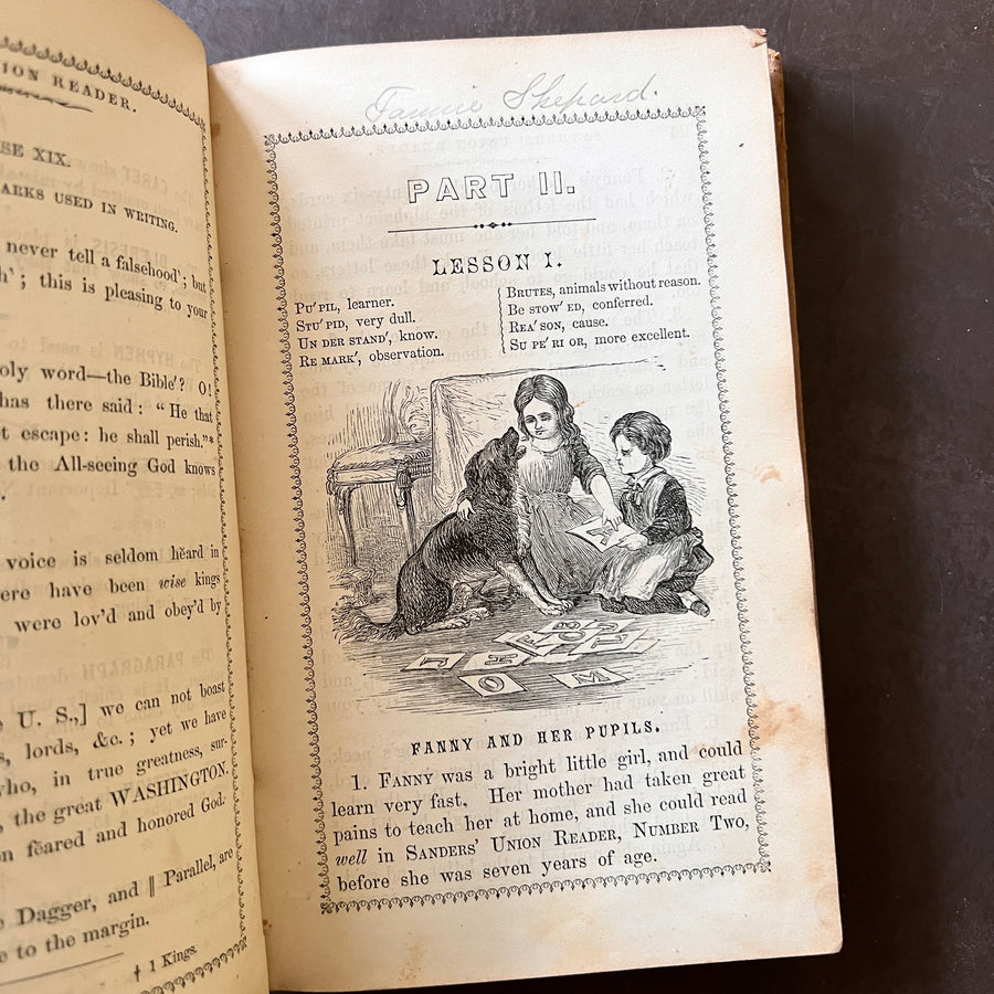 1862 - Sander’s Union Reader: Number Three Containing Exercises in Reading, Definitions, Articulation, Etc.