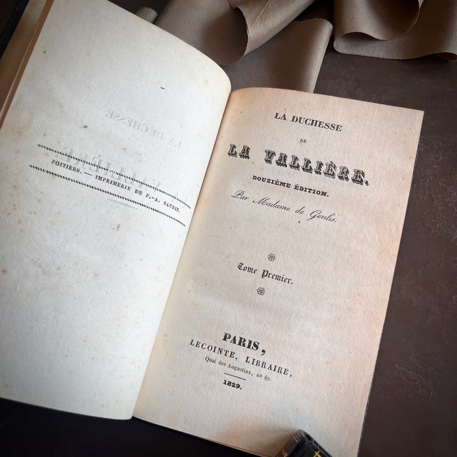 La Duchesse de La Vallière by Madame de Genlis | 1829 |Two-Volume Set Fine Binding