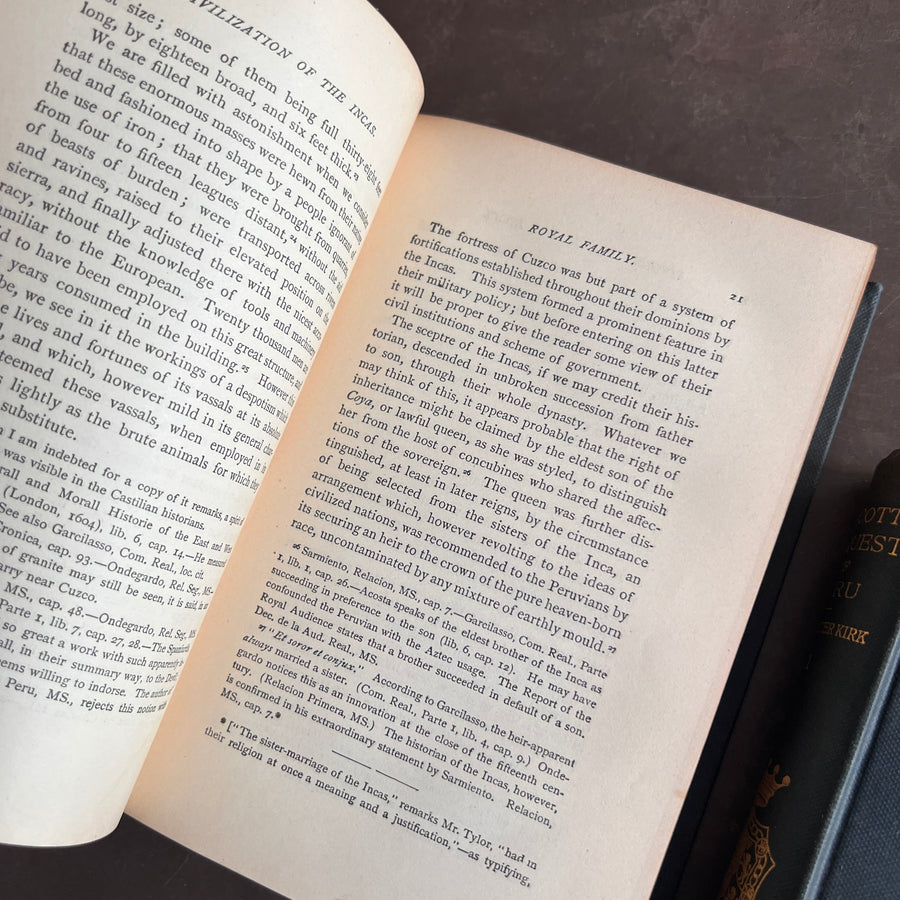 History of the Conquest of Peru by William H. Prescott | 2-Volume Set, Universal Edition (1874)