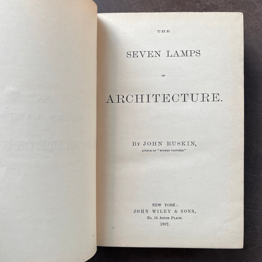 1887 - The Seven Lamps of Architecture