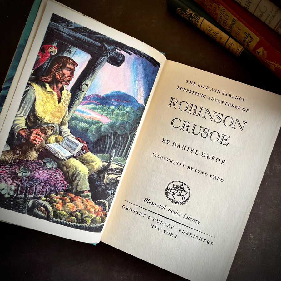 Illustrated Junior Library Set; The Jungle Book, The Little Lame Prince, Treasure Island, The Swiss Family Robinson, & Robinson Crusoe