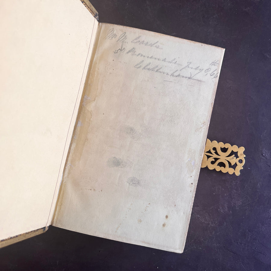 1853 Holy Bible | Old & New Testaments, Common Prayer & Psalms | Fine Black Leather with Ornate Brass Corners & Clasp | Gauffered Edges | Maps