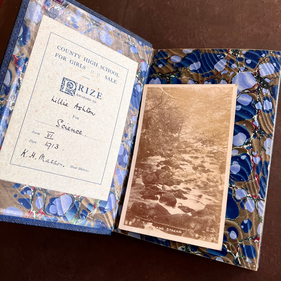 1912 The Scenery of England by Lord Avebury – Fine Prize Binding in Blue Morocco | Geology, Rivers, Volcanoes, and Landscapes of England