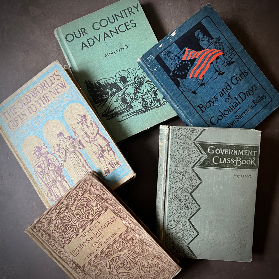 Antique & Vintage Readers/ Old Schoolbook Bundle – Honey Bee Mill