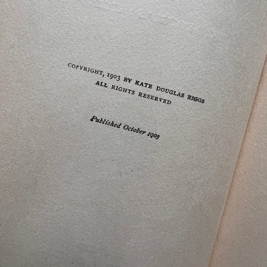 1903 - Rebecca of Sunnybrook Farm, First Edition