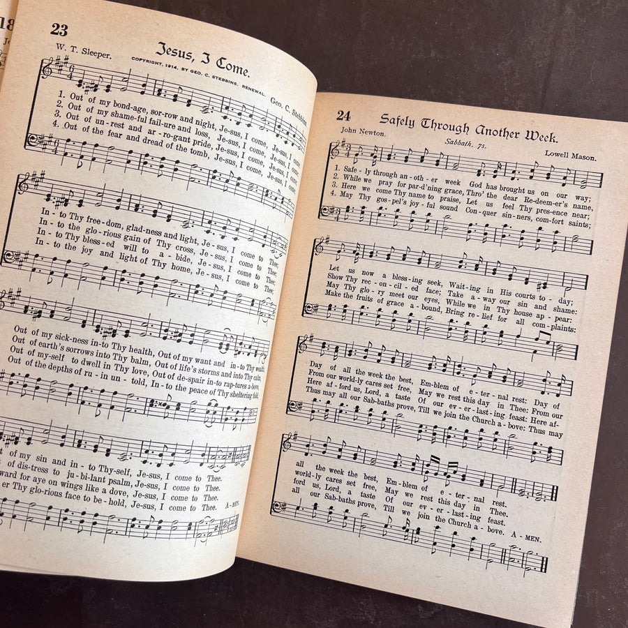 Hymns & Sacred Songs | Antique Hymnal |1918
