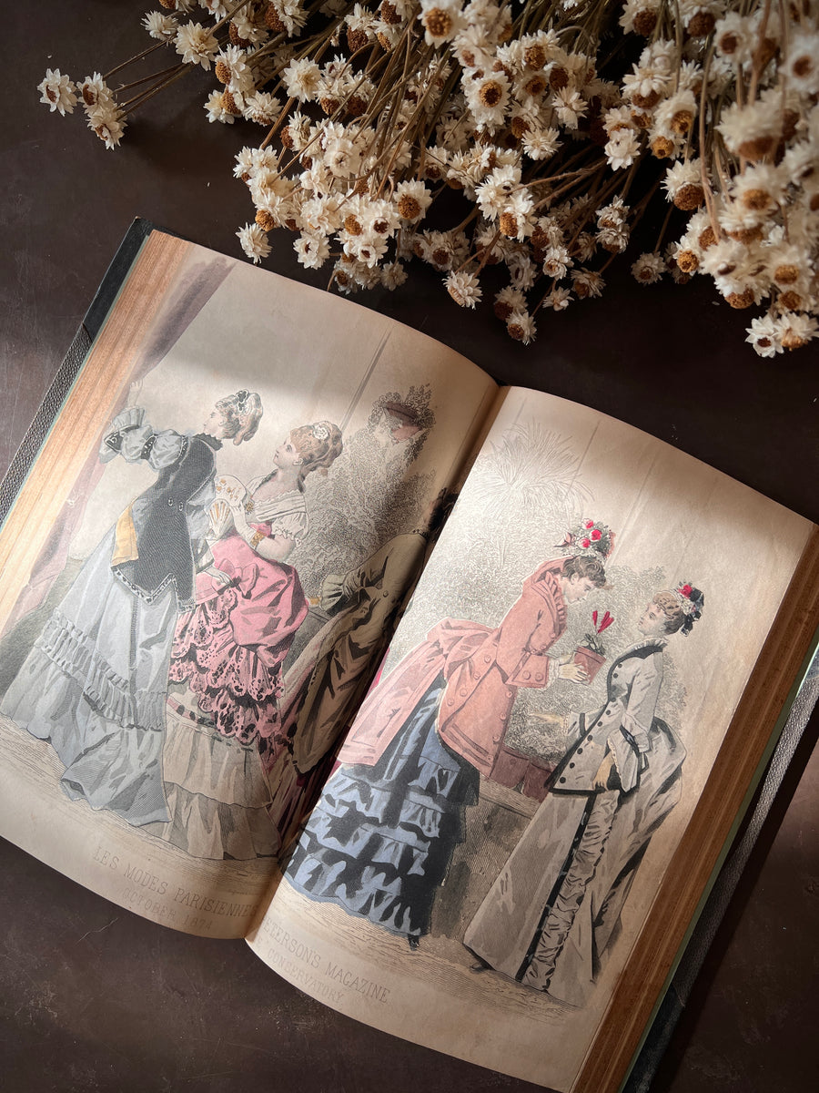 Peterson’s Magazine July–December 1874 | Victorian Women’s Fashion, Needlework & Music | Bound Volume