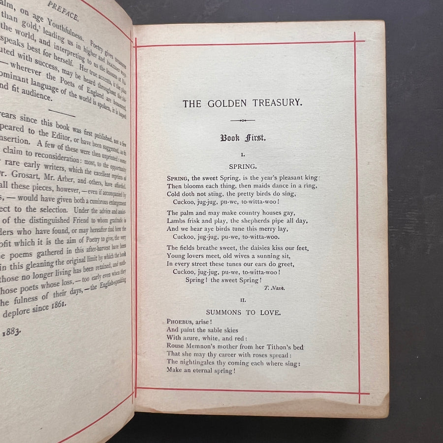 1895 - The Golden Treasury of the Best Songs and Lyrical Poems In The English Language
