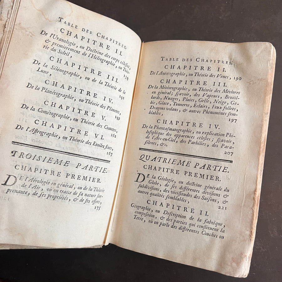 1756 Grammaire des Sciences Philosophiques — Vellum-Bound Scientific Encyclopaedia with Newtonian & Copernican Fold-Out Plates