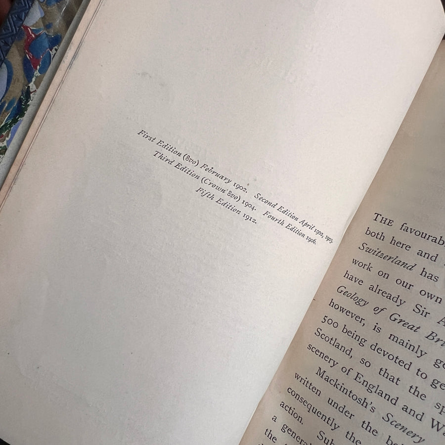 1912 The Scenery of England by Lord Avebury – Fine Prize Binding in Blue Morocco | Geology, Rivers, Volcanoes, and Landscapes of England