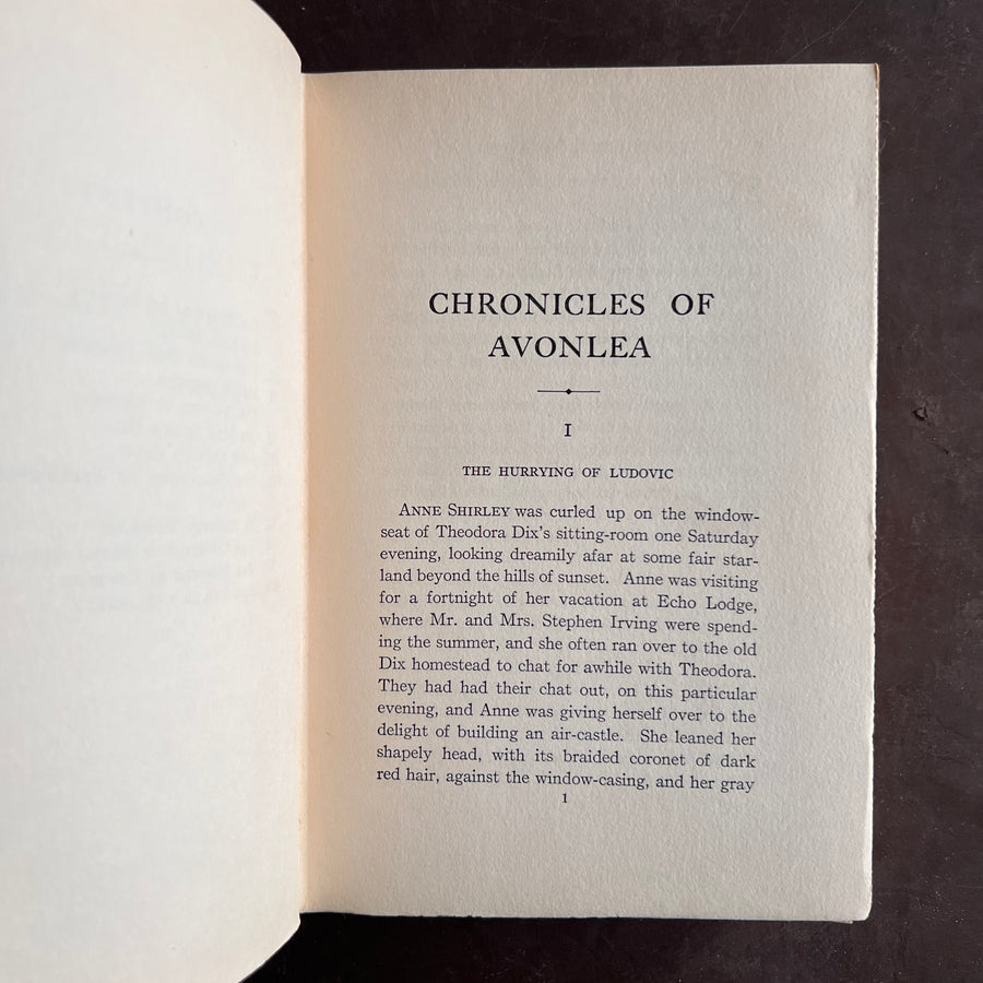 1912 - L. M. Montgomery’s - The Chronicles of Avonlea, First Edition