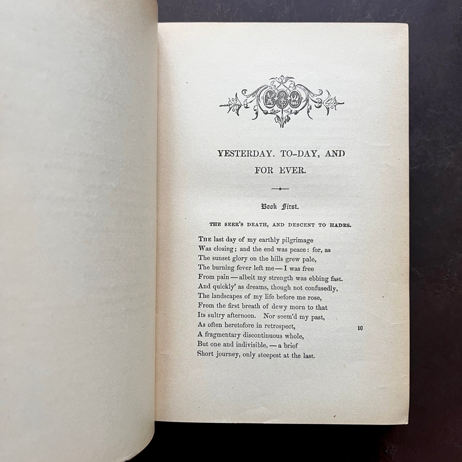 1869 - Yesterday, To-Day, and For Ever: A Poem, in Twelve Books
