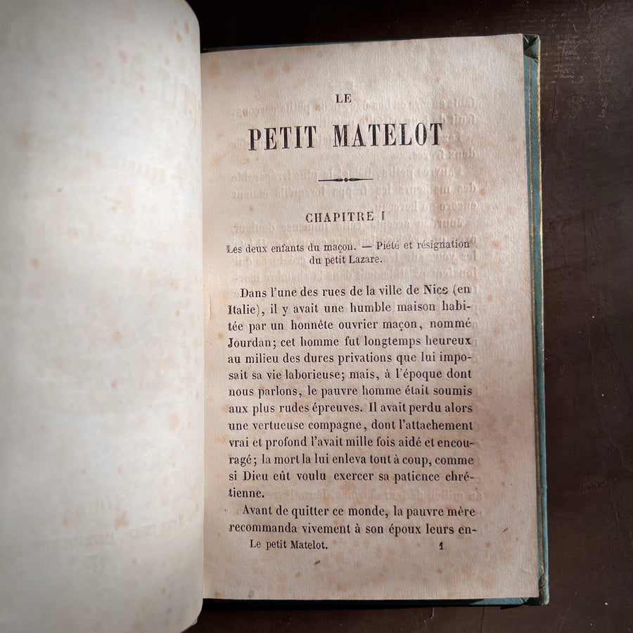 Le Petit Matelot by Césarie Farrenc (1858) – French Cartonnage Romantique Binding by Mame et Cie, Tours