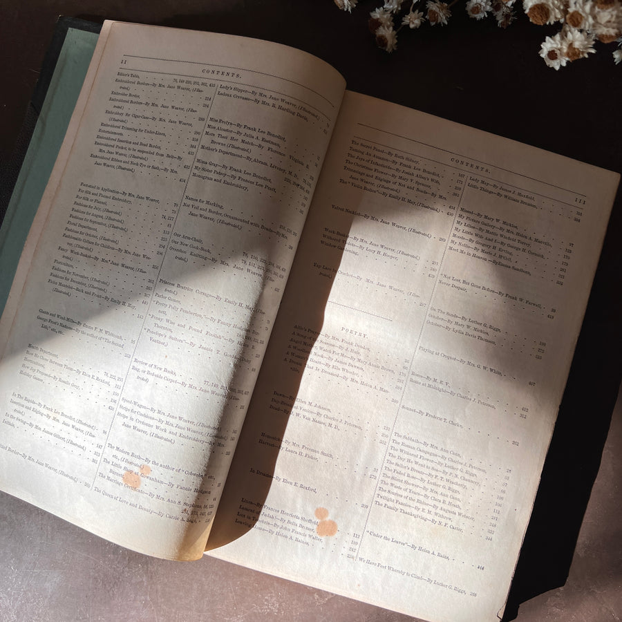 Peterson’s Magazine July–December 1874 | Victorian Women’s Fashion, Needlework & Music | Bound Volume