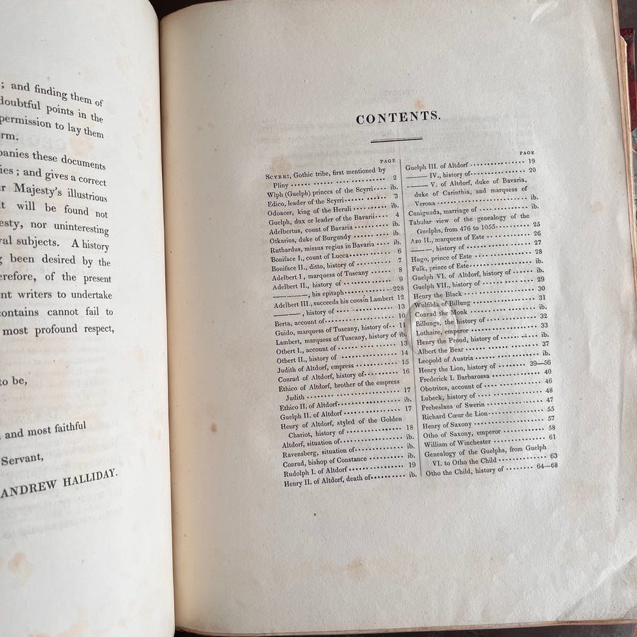 A General History of the House of Guelph or, Royal Family of Britain by Andrew Halliday M.D. (1821), Rare, First Edition | Provenance of King William IV