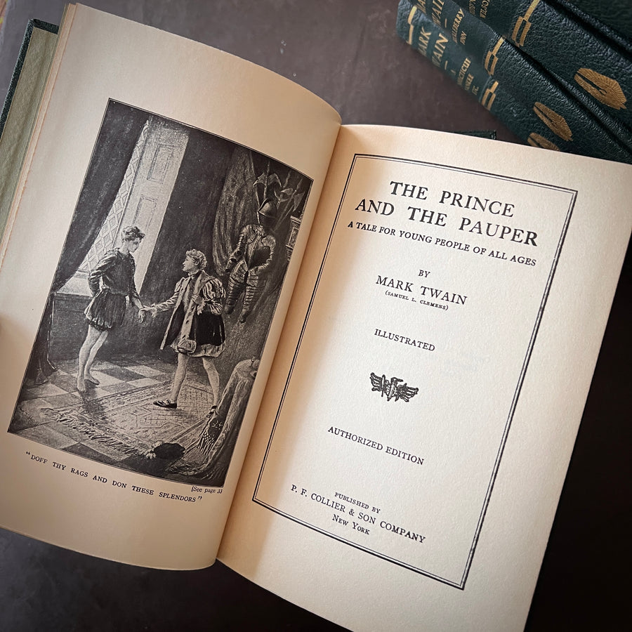 Mark Twain — Authorized Edition Set (Collier & Son, c.1917) — Illustrated, Six Volumes