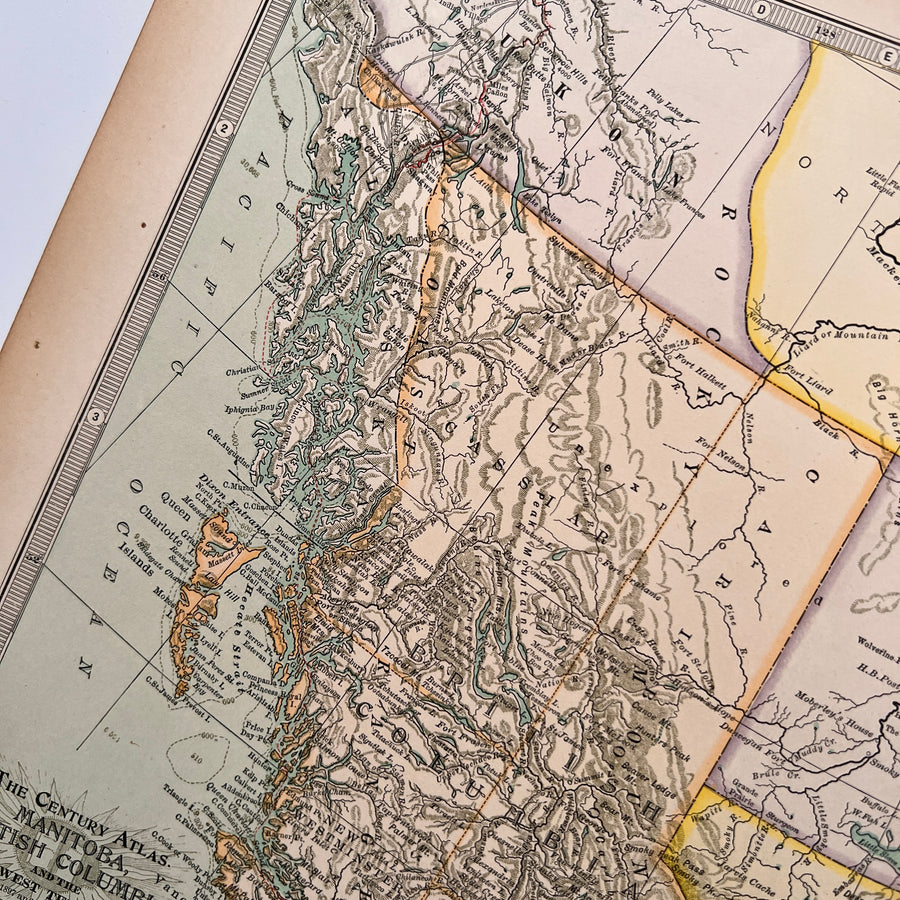 1902 - Map of Manitoba and British Columbia