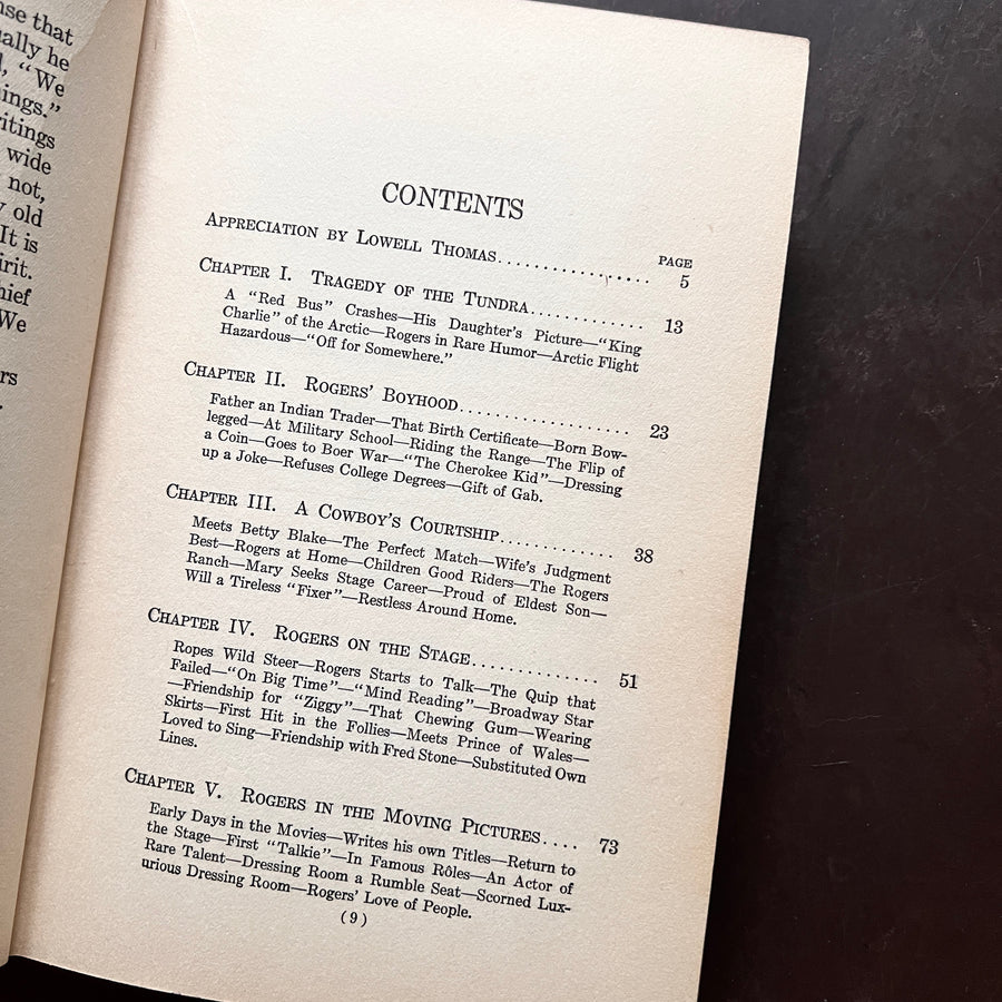 1935 - Will Rogers; Ambassador of Good Will, Prince of Wit and Wisdom, First Edition