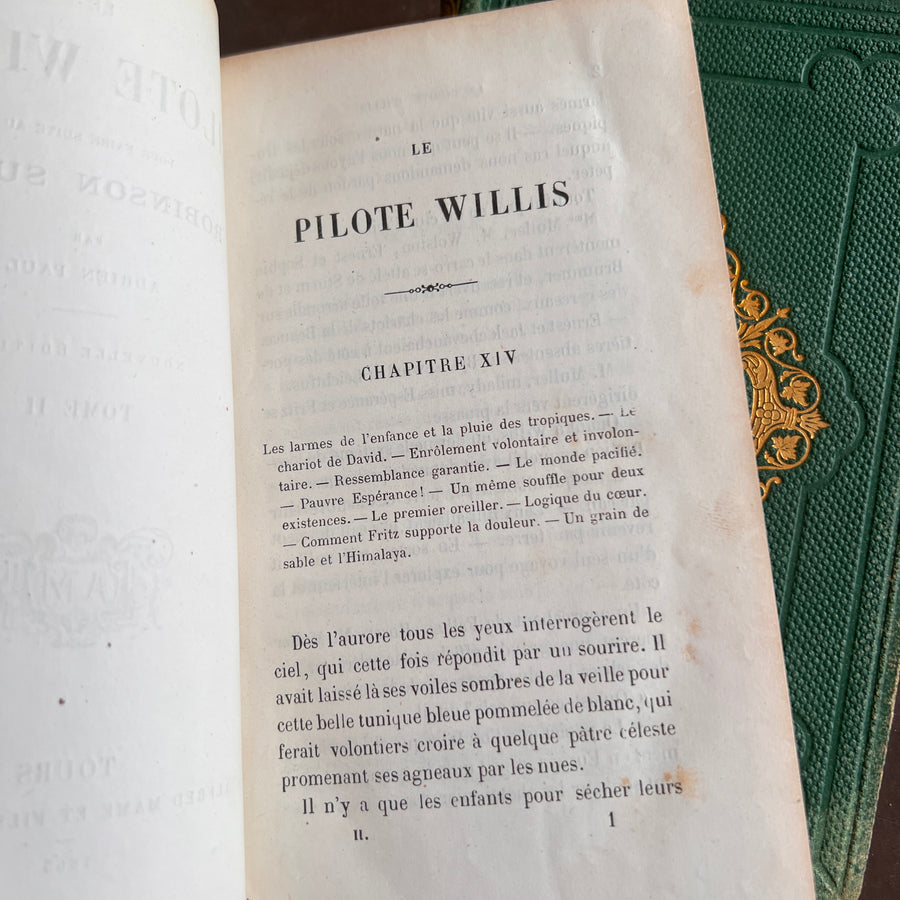 Le Pilote Willis by Adrien Paul | 1865 Complete 2-Volume Set | Illustrated
