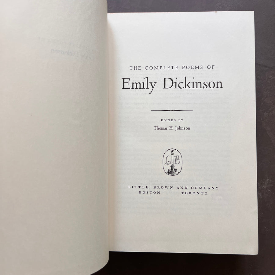 1960 - The Complete Poems of Emily Dickinson, First Edition – Honey Bee ...