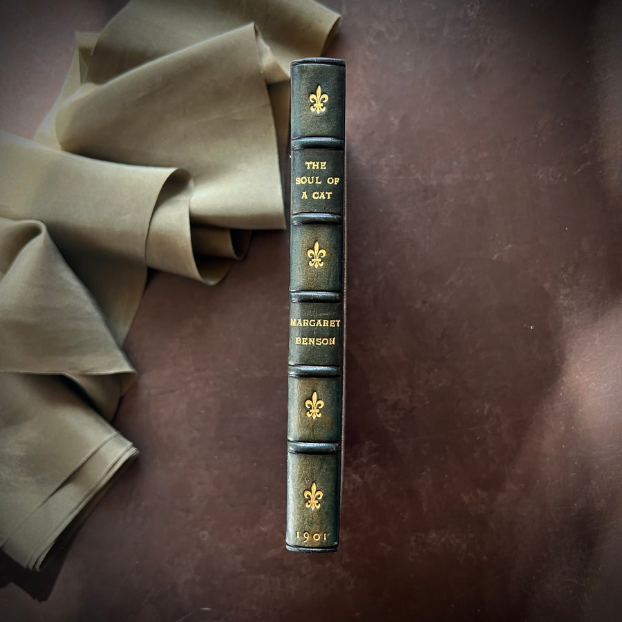 The Soul of a Cat and Other Stories — Margaret Benson (1901) | Fine Custom Binding with Marbled Endpapers