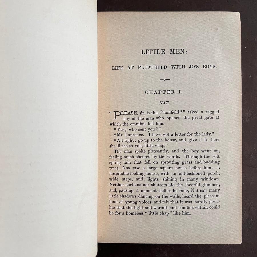 Little Men (1882) by Louisa May Alcott — Illustrated Roberts Brothers Edition — Decorative Victorian Binding
