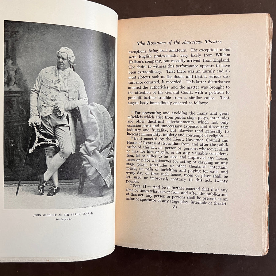 1913 - The Romance of the American Theatre, First Edition