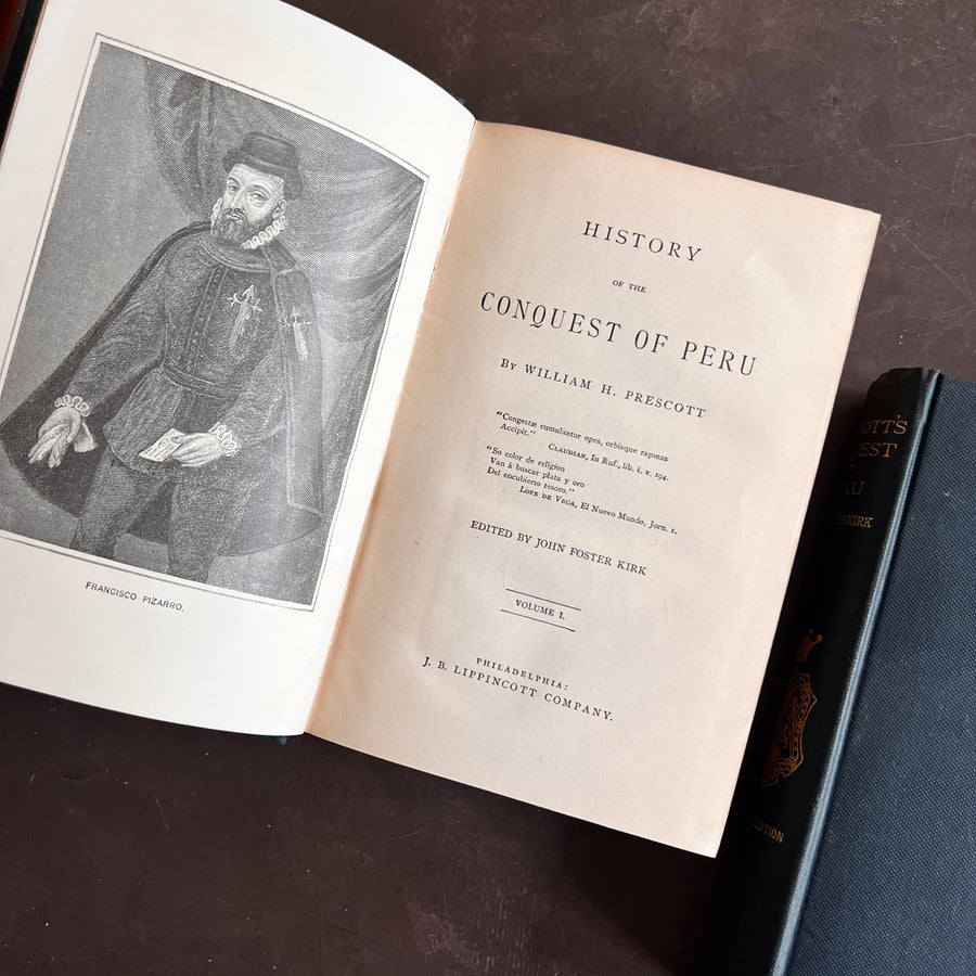 History of the Conquest of Peru by William H. Prescott | 2-Volume Set, Universal Edition (1874)