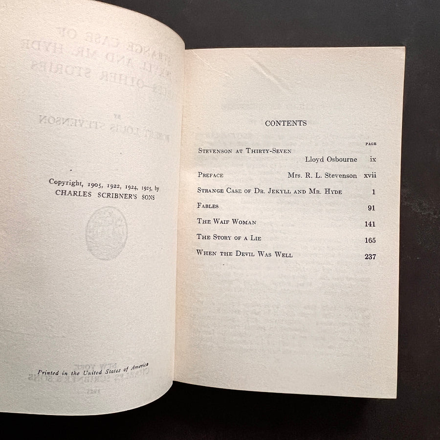 1925 - Dr. Jekyll and Mr. Hyde, Fables - Other Stories