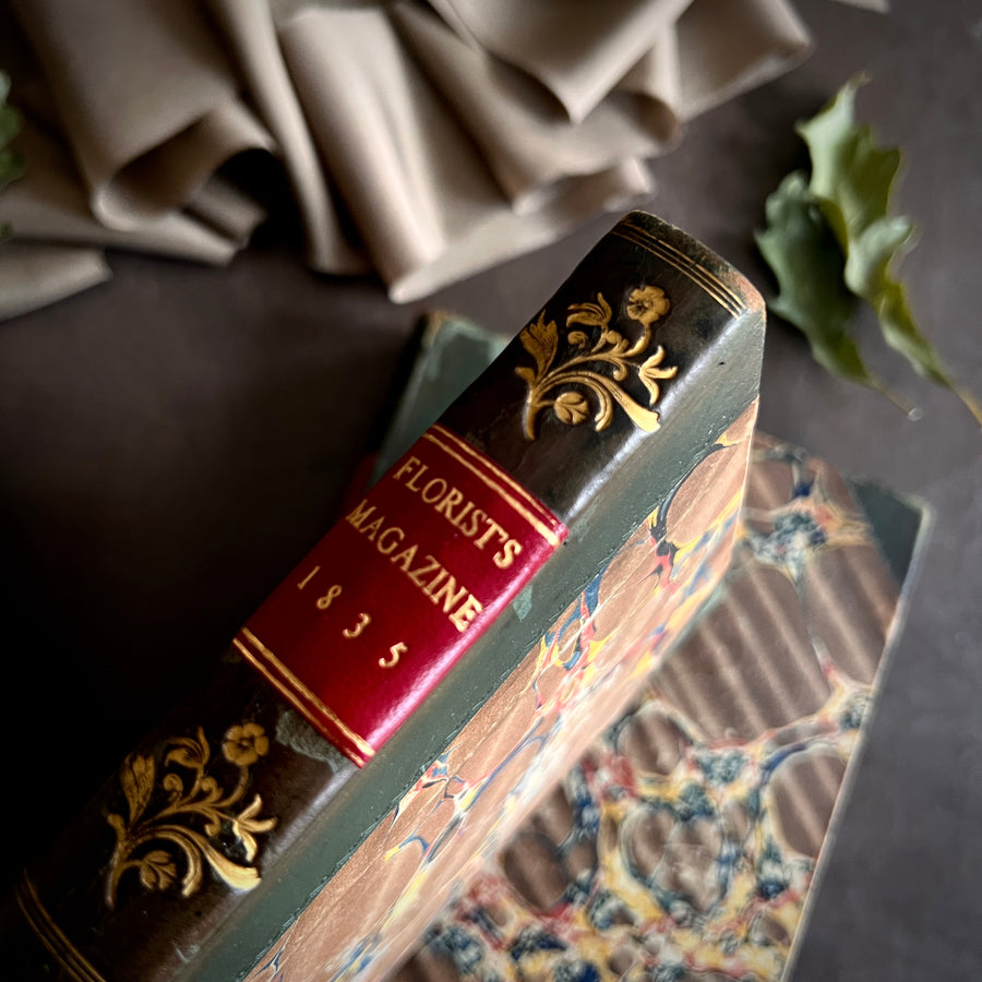 The Floricultural Cabinet and Florist’s Magazine | Fine Binding — Volume for 1835 | Hand-Colored Botanical Plates