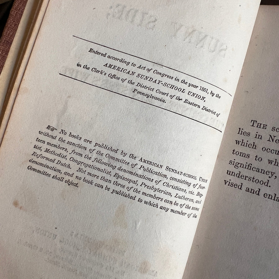 1851 - The Sunny Side, Or The Country Minister’s Wife