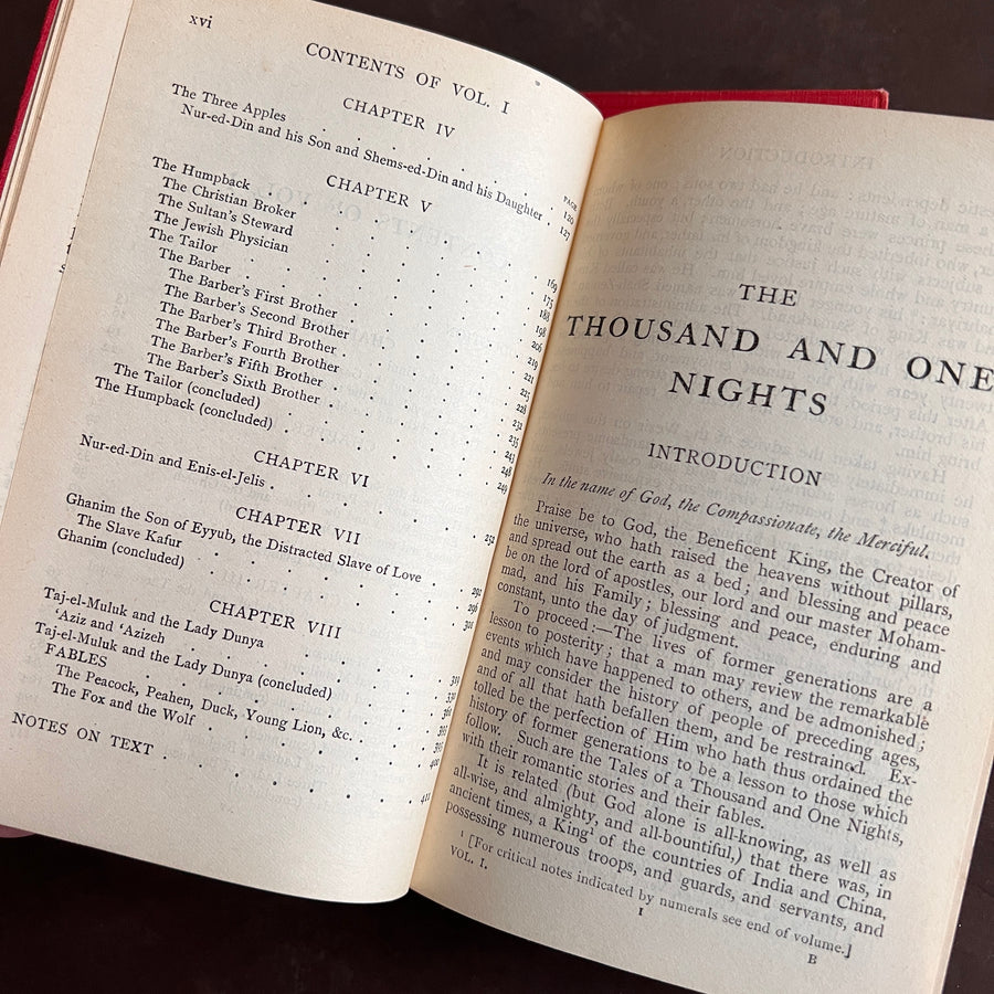 The Arabian Nights’ Entertainment - 2 Volume Set (Bohn’s Popular Library, 1925 & 1928)