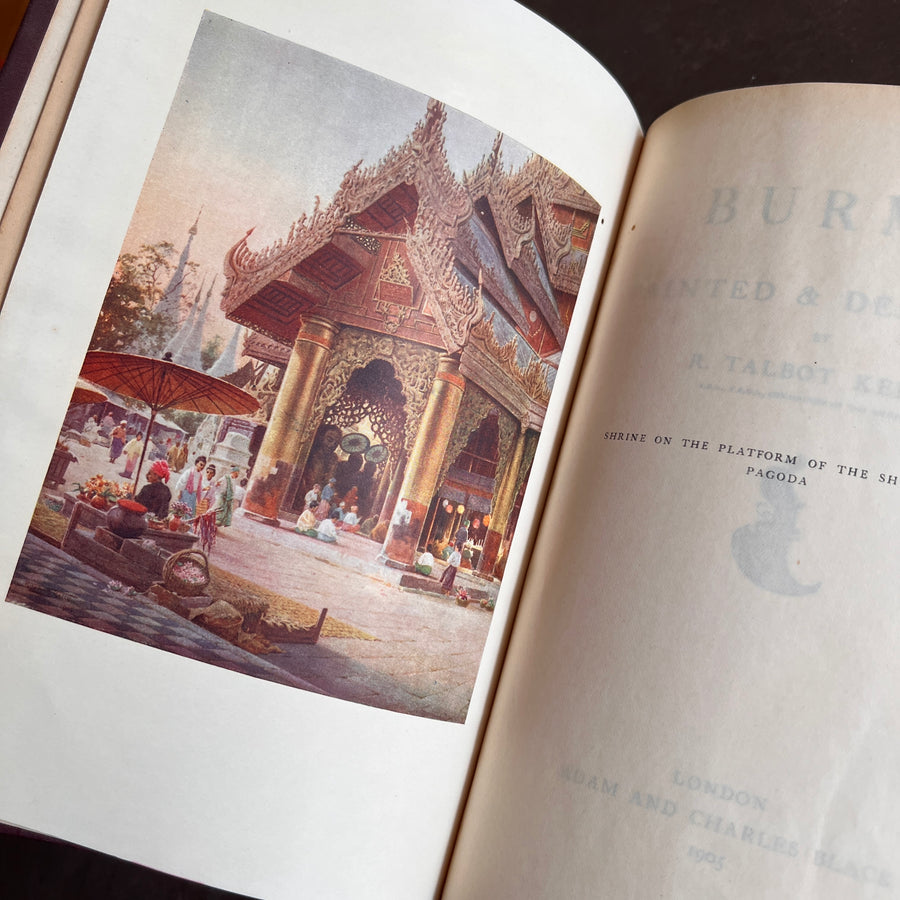 Burma Painted & Described by Talbot Kelly | First Edition, 1905 | A & C Black “Peacock Binding