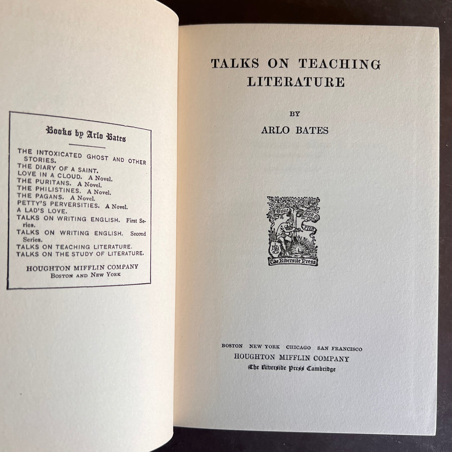 1906 - Talks on Teaching Literature