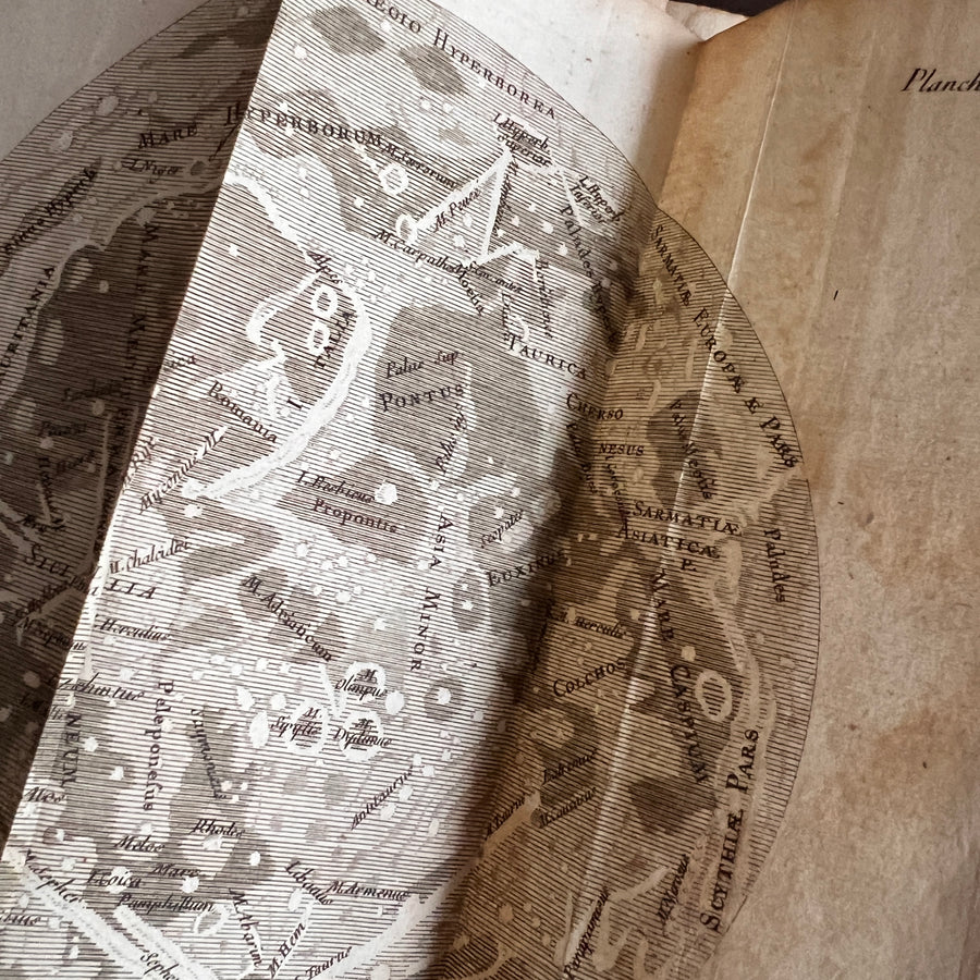 1756 Grammaire des Sciences Philosophiques — Vellum-Bound Scientific Encyclopaedia with Newtonian & Copernican Fold-Out Plates