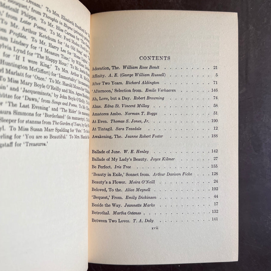 1927 - Love’s High Way; Poems of Love and Of Love’s Living Faith and Affirmation By Old and New Poets